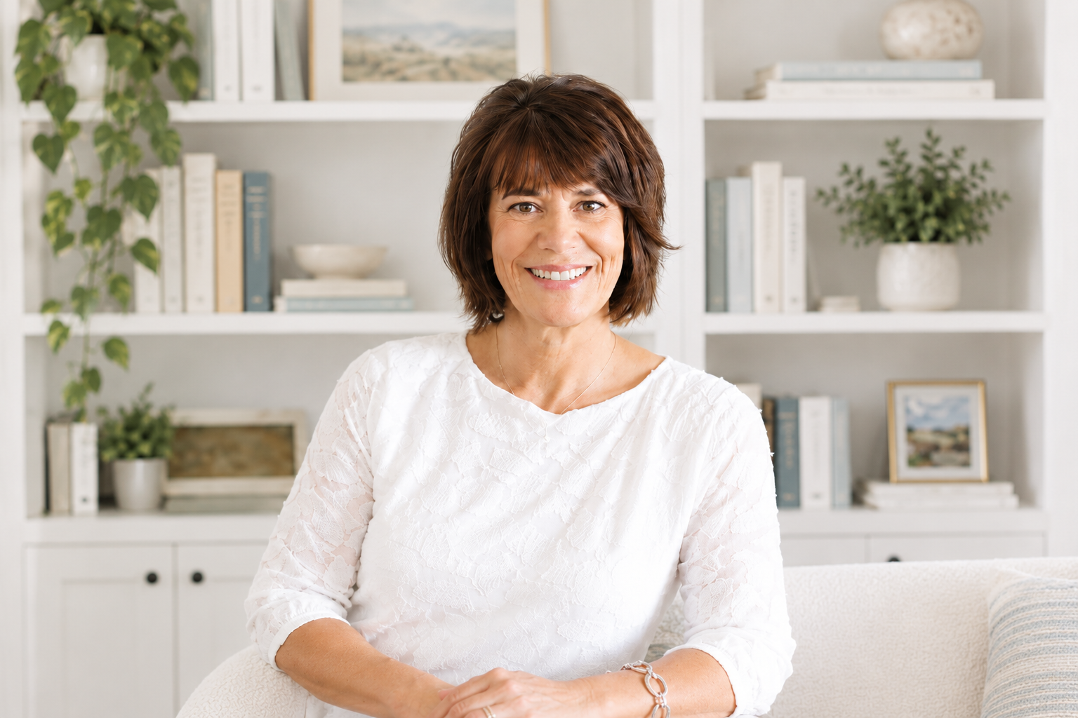 Leigh Germann in her kitchen